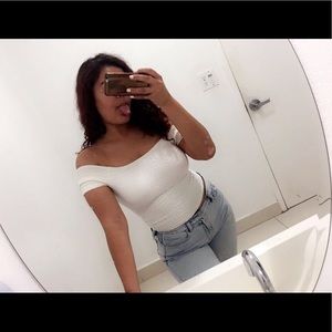 Off the shoulder crop top